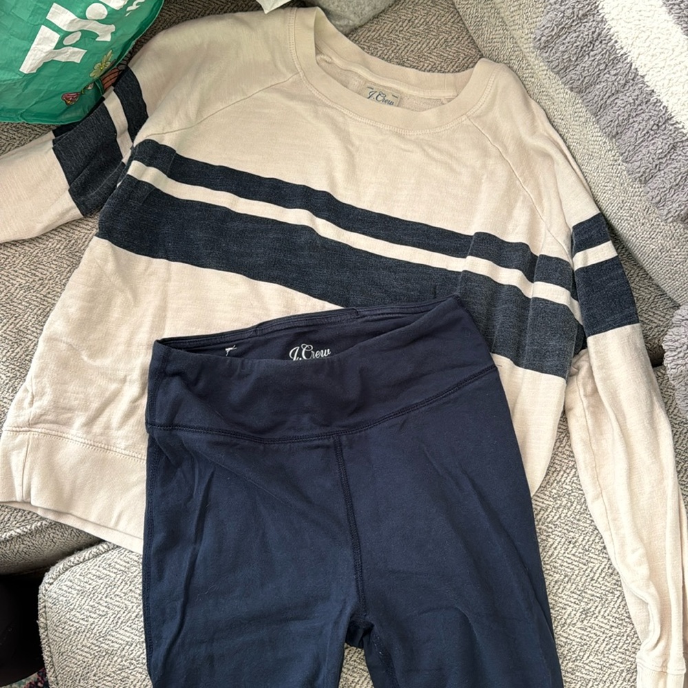 Jcrew sweatshirt and leggings
